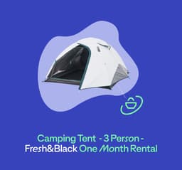 1 Month Rent Tent 3 Persons