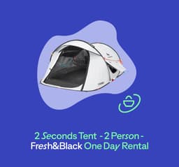 1 Day Rent 2 Seconds Fresh & Black Tent 2 Person 