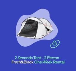 1 Week Rent 2 Seconds Fresh & Black Tent 2 Person