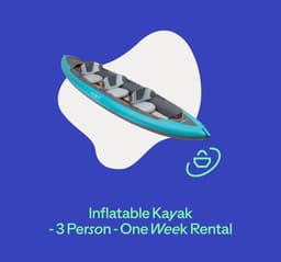1 Week Rent Inflatable  Kayak 2-3 Persons 